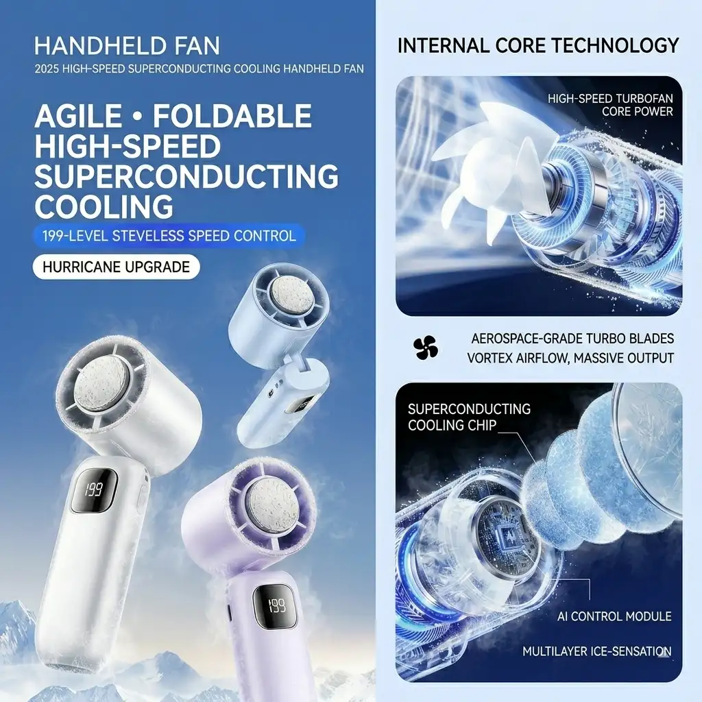 Turbo Ice-Cooling Mini Fan - Image 3