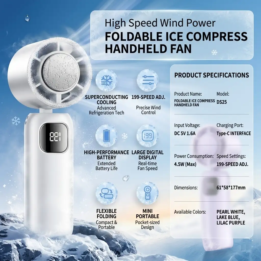 Turbo Ice-Cooling Mini Fan - Image 2