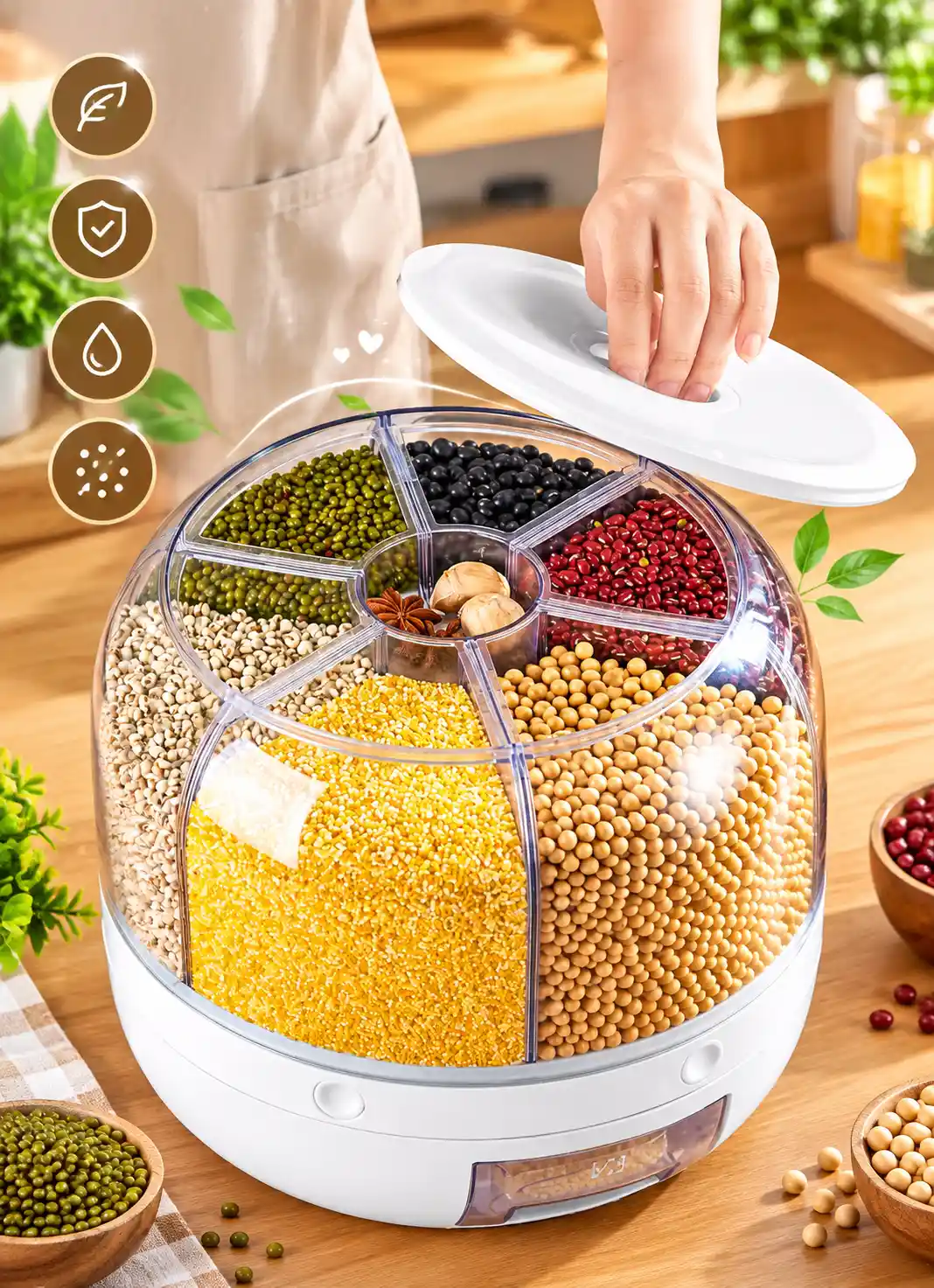 Smart Rotating Rice Storage Box - Image 3