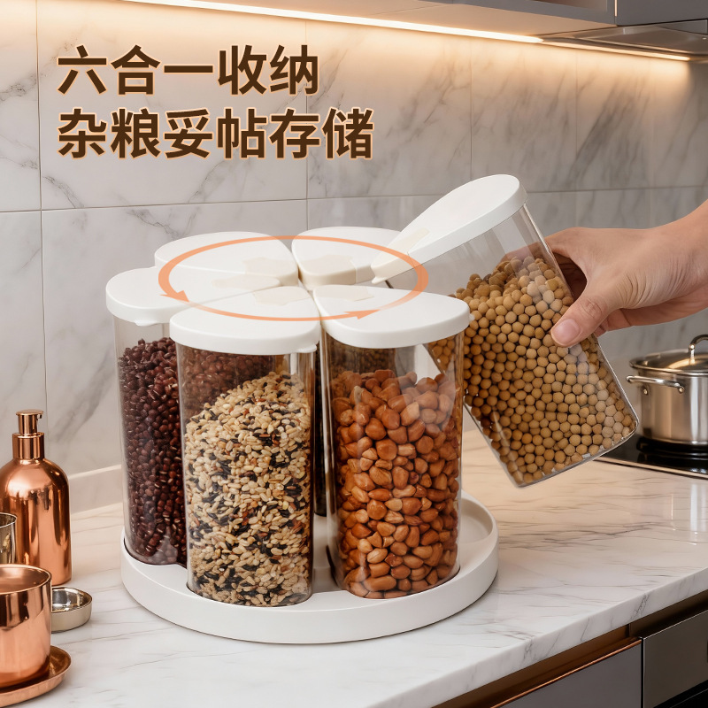 Grain Storage Box Rotating Rice Container for Home Use 2026 New Model Food-Grade Moisture-Proof Storage Jar Sealed Container - Image 3