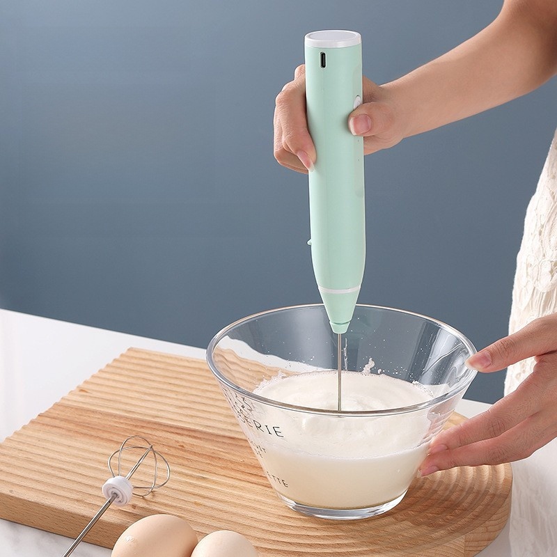 Electric Egg Beater, Coffee Stirrer, Milk Frother, Foam Maker, Stirring Stick, Household Frother with Three-Speed Adjustment - Image 3