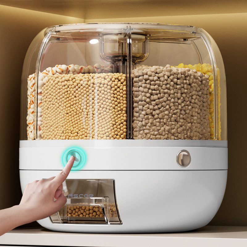 Rice Bucket Split Rotating Multi-Grain Storage Box Household Insect-proof Moisture-proof Sealed Rice Storage Box Plastic Rice Tank - Image 2