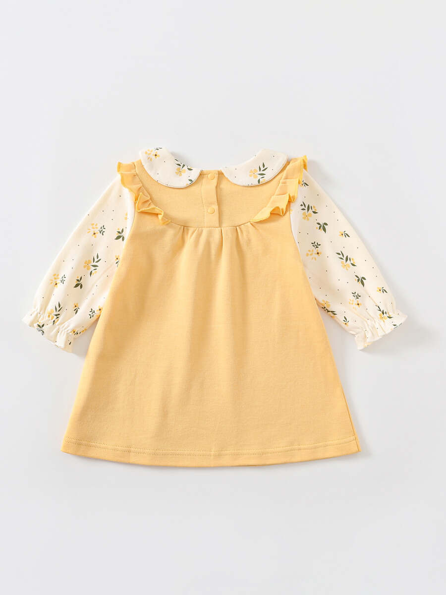 Baby Skirt Spring & Fall Cute Super Cute Baby Girl Dress Long-Sleeved Children's Clothing Pure Cotton Korean Style Small Skirt - Image 2