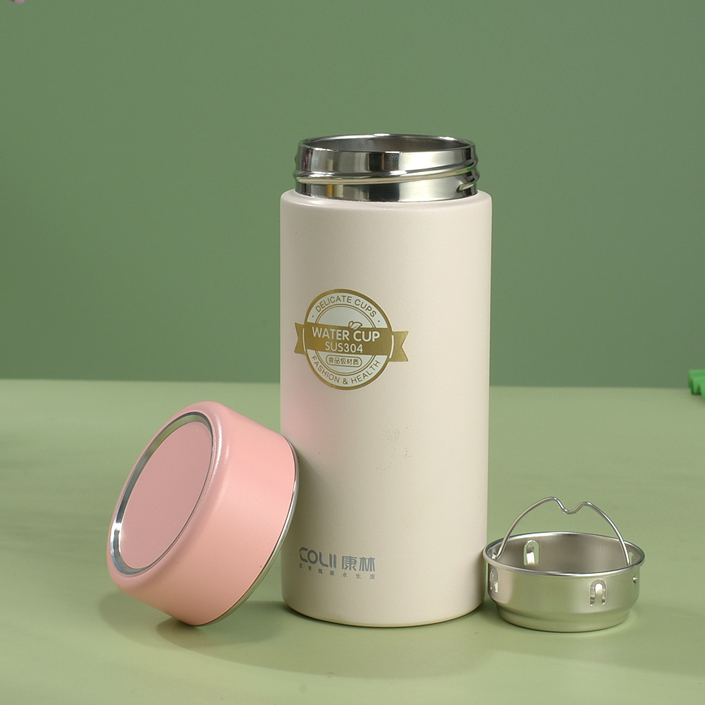 Thermos Cup for Women 304 Stainless Steel Large Capacity High-Looking Kidsren's Water Cup Colorful Thermos Cup - Image 2